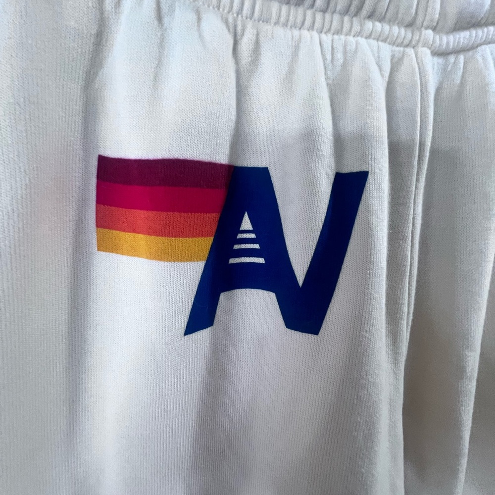 Aviator Nation NWOT SWEATPANTS - VINTAGE WHITE Large Surf Womens - Picture 6 of 8
